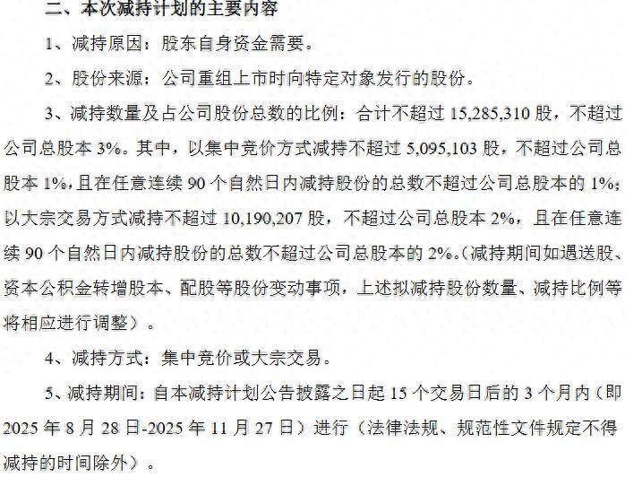 刚套现1.4亿元，股东泰安泰拟继续减持浙农股份3%的股份