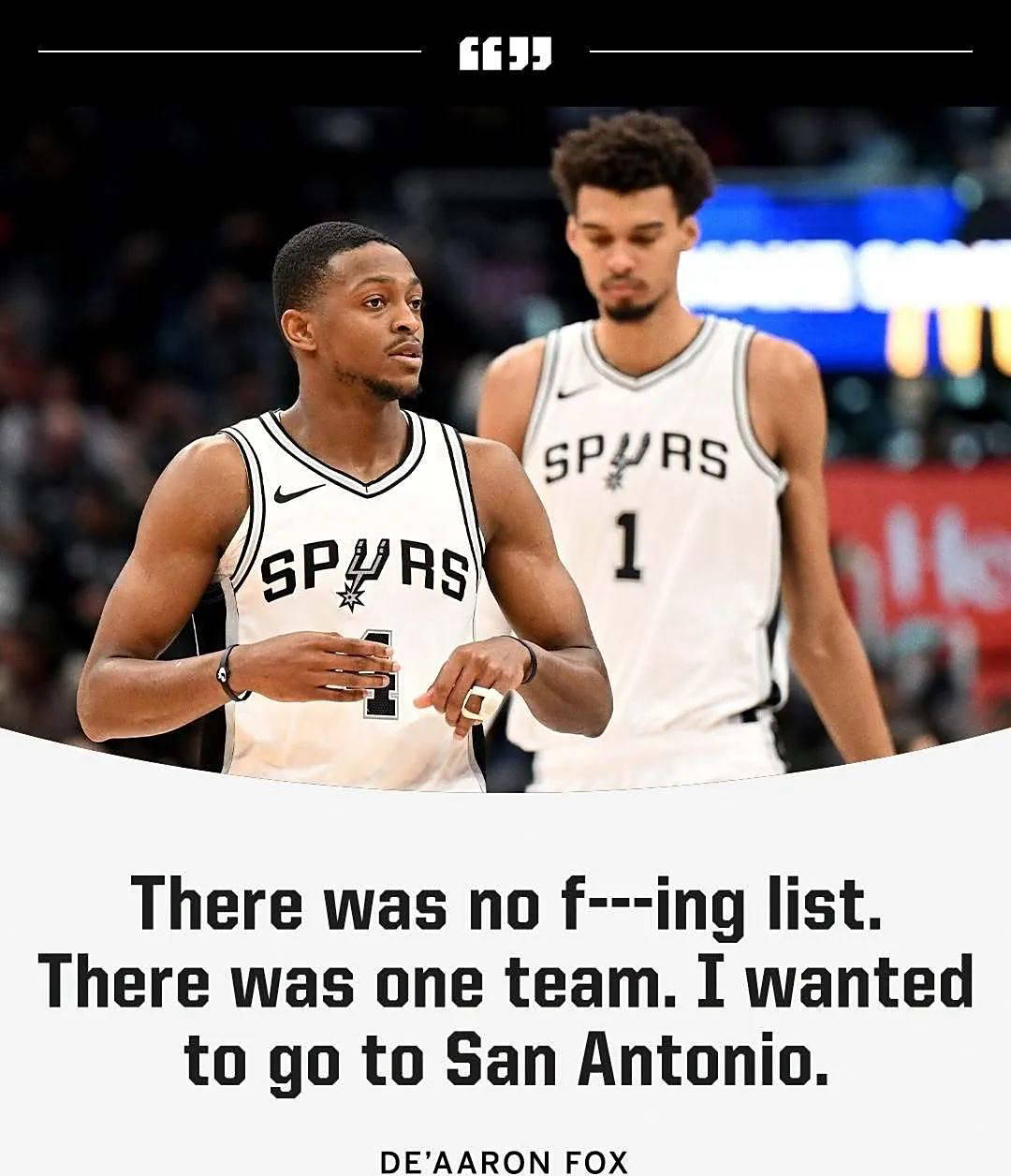 马刺史上最大合同！福克斯有望成为第一人