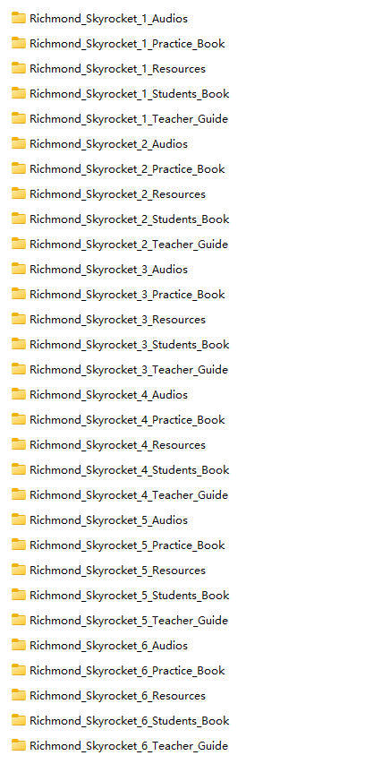 Richmond《Skyrocket》美式英语小学教材 电子版PDF 网盘下载