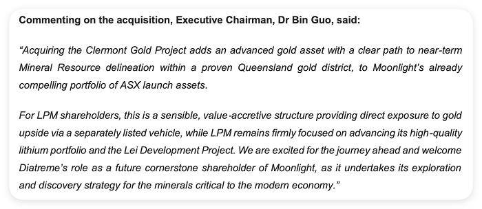 （ASX: LPM）继稀土铀矿之后Moonlight再添重磅金矿资产 计划携黄金与关键矿产项目组合澳交所上市