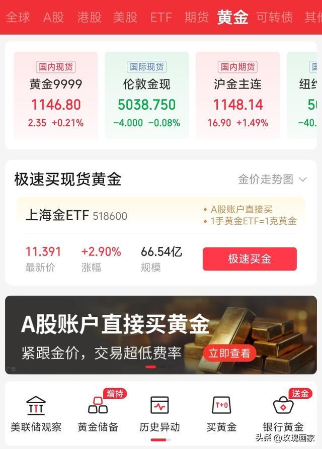 今天黄金现货价格(今天黄金现货价格金投网)